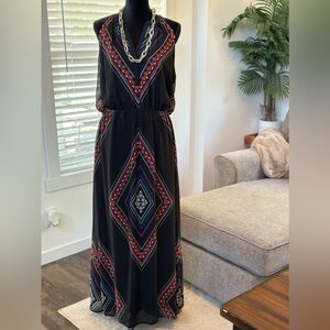 Old Navy full length silk dress w/ lining
